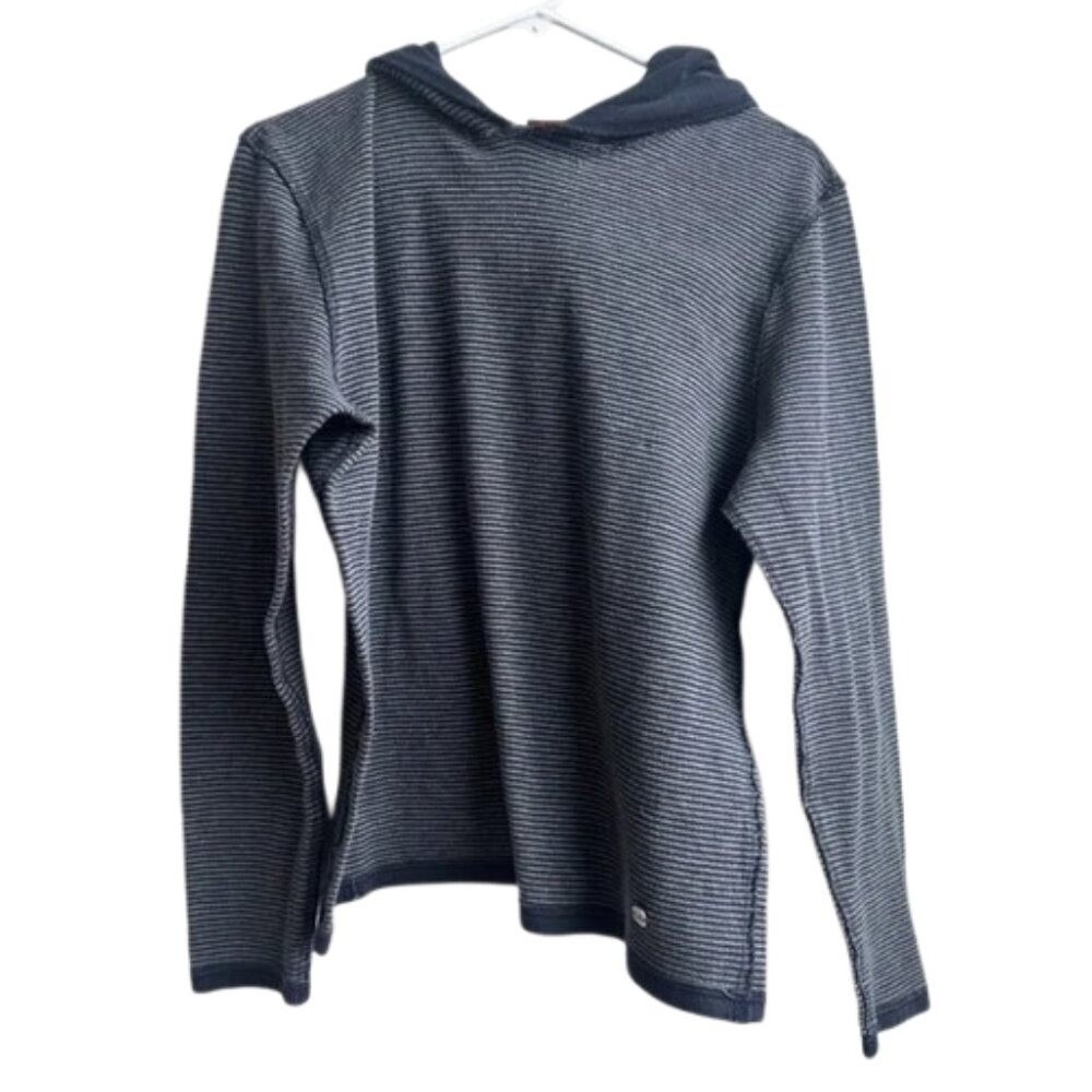 Hugo Boss Men's Striped Navy & White Hoodie Sweatshirt